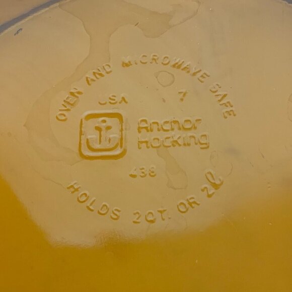 Anchor Hocking Amber Glass 2 Qt Casserole Baking Dish With Lid - Picture 7 of 7